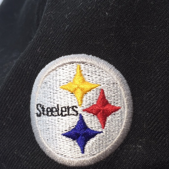 Pittsburgh Steelers NFL Black White Hat Baseball Cap 7 3/8 New Era - Picture 7 of 16